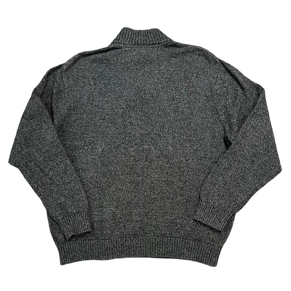 CHAPS Pullover Sweater | Men’s XXL | Gray with Brown Corduroy Patches at Sleeves - Picture 2 of 11